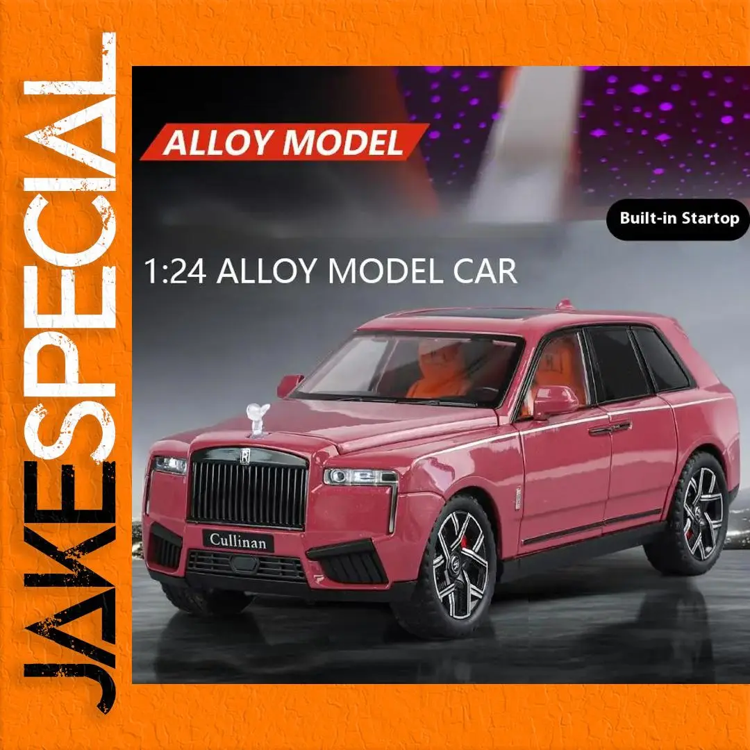 1:24 Scale Pink Rolls-Cullinan Diecast Model 1 1:24 Scale Pink Rolls-Cullinan Diecast Model