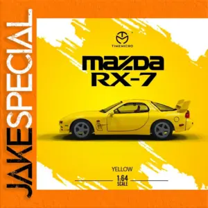 Mazda RX7 1:64 Yellow Diecast Model Car