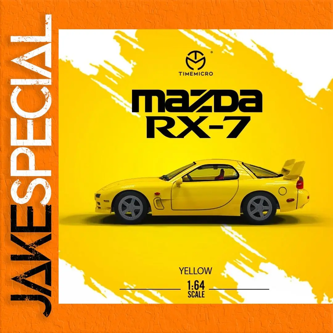 Mazda RX7 1:64 Yellow Diecast Model Car 1 Mazda RX7 1:64 Yellow Diecast Model Car