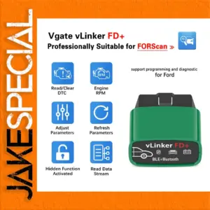 Vgate vLinker FD+ ELM327 OBD2 Scanner for Ford