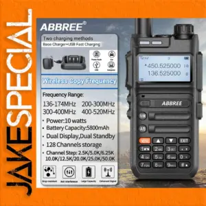 ABBREE AR-F5 Walkie Talkie 10W 136-520 MHz