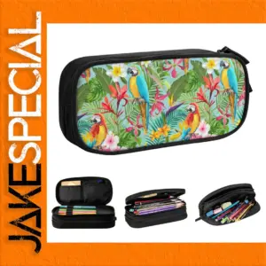 Tropical Cockatiel Macaws Pencil Case