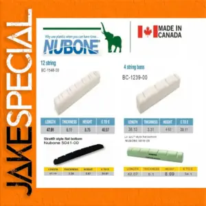 Graph Tech Tusq Nubone Nut for Electric Guitars