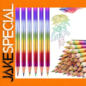 Rainbow Gradient Wooden Pencils Set of 5 or 10