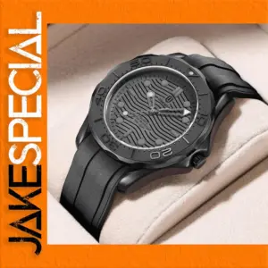 Sleek Men's Quartz Watch with Silicone Band