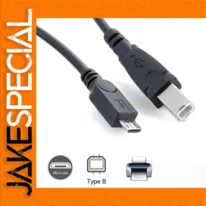 Micro USB Male to USB 2.0 B Male Cable