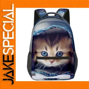 Cute Cat Pattern Waterproof Backpack