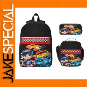 Hot Wheels 3-Piece School Backpack Set