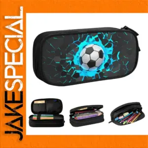 Soccer Themed Leather Pencil Case