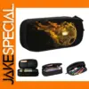 Golden Soccer Pencil Case with Organized Compartments