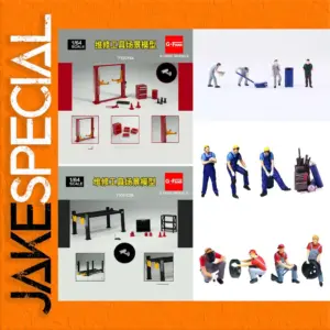 1/64 Diorama Garage Kit with Miniature Figures