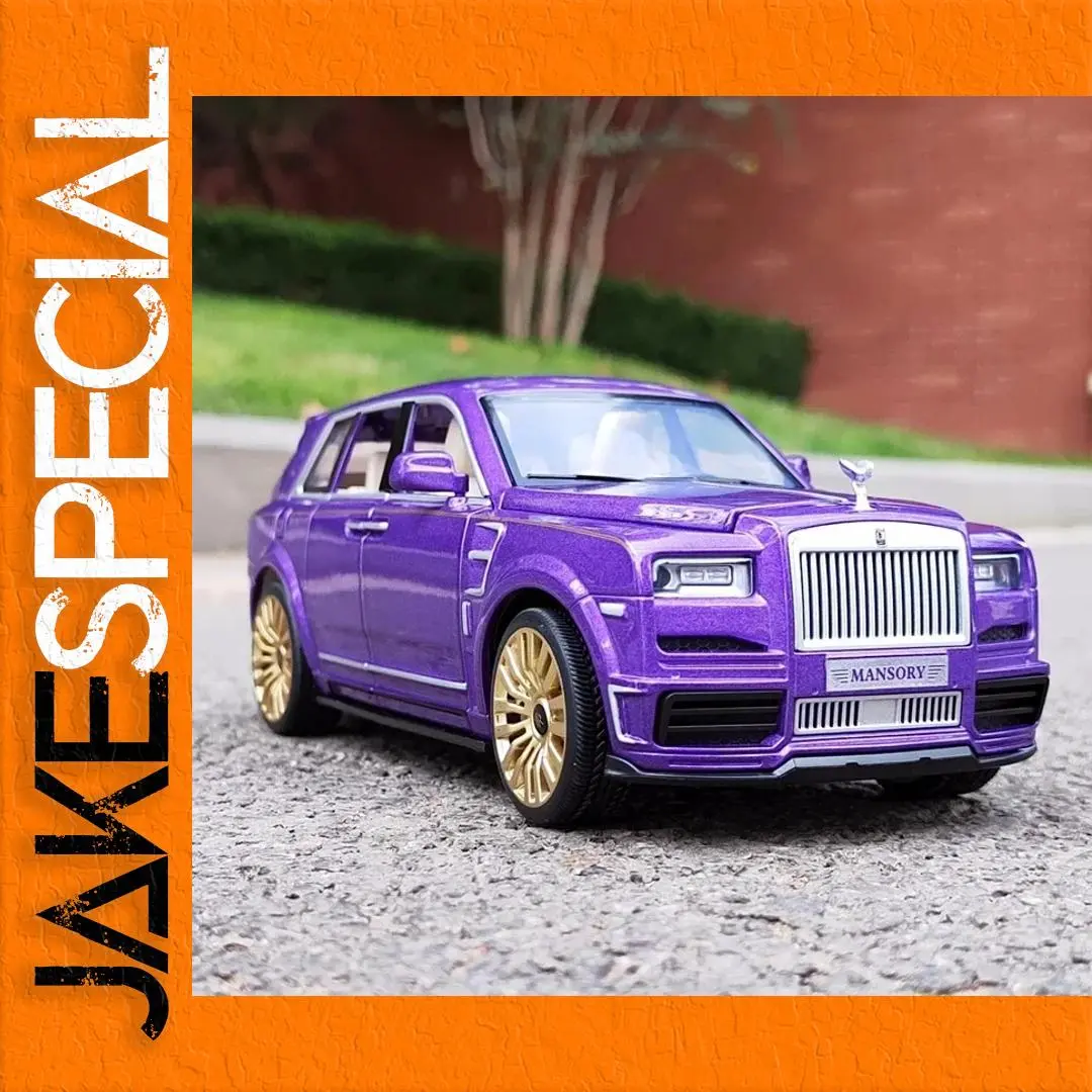 Purple Rolls Royce Cullinan 1:24 Scale Model 1 Purple Rolls Royce Cullinan 1:24 Scale Model