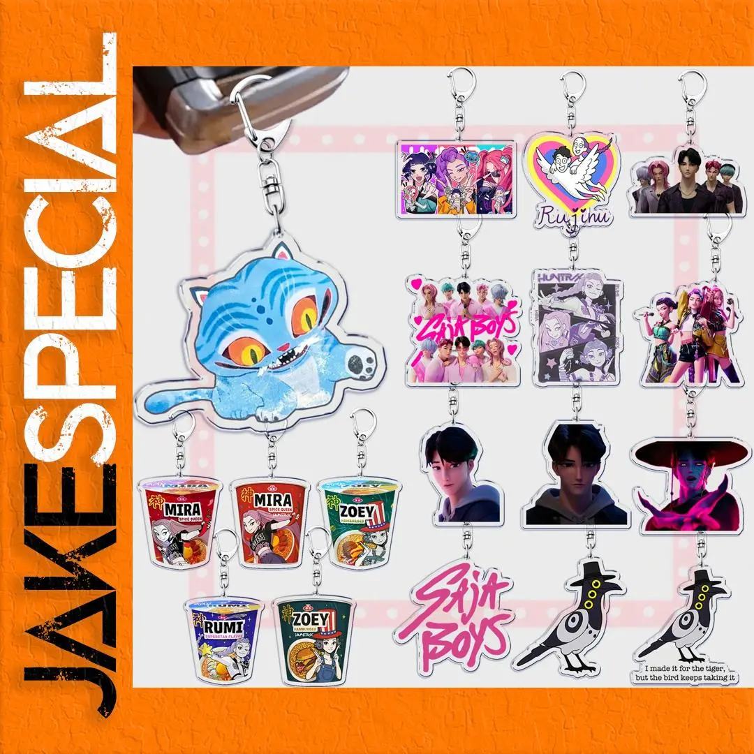 Kpop Demon Hunters Huntrix Keychain Acrylic 1 Kpop Demon Hunters Huntrix Keychain Acrylic