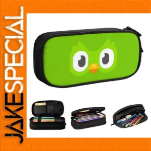 Duolingo Owl Face Pencil Case in Green