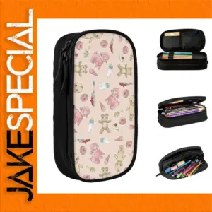 Charming Light Pink Pencil Case for Students