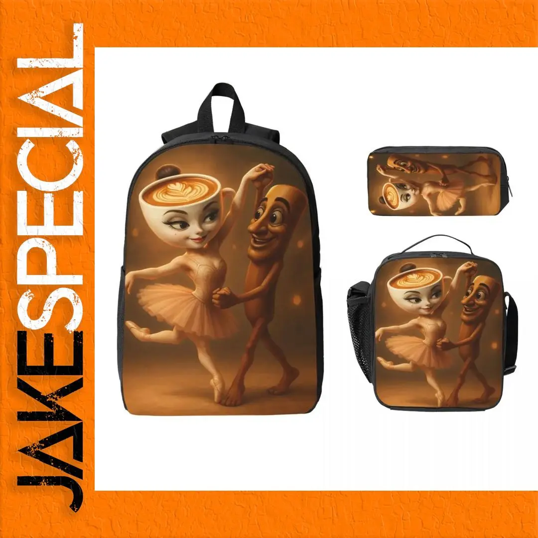 3-Piece Ballerina Backpack Set for School 1 3-Piece Ballerina Backpack Set for School