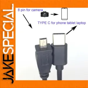 Type C OTG Cable for 8-Pin USB Cameras