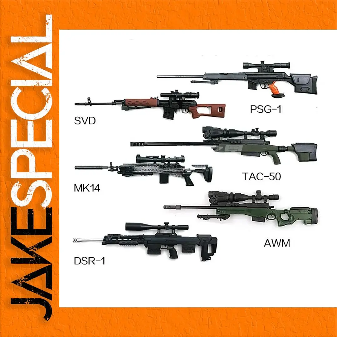 6pcs Model Sniper Rifles Set for 1:6 Figures 1 6pcs Model Sniper Rifles Set for 1:6 Figures