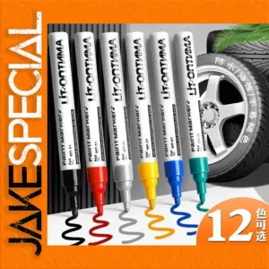 Permanent Paint Marker Set of 12 Vibrant Colors
