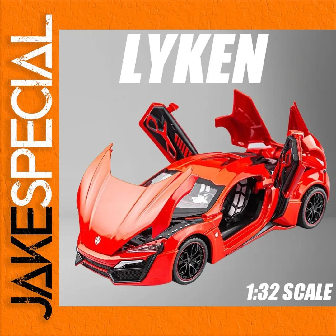 Lyken Hyper Sport 1:32 Diecast Model Red 1 Lyken Hyper Sport 1:32 Diecast Model Red