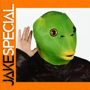 Fun Green Fish Head Mask for Costumes