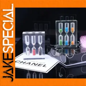 Acrylic Hourglass Timer with Multicolored Sand