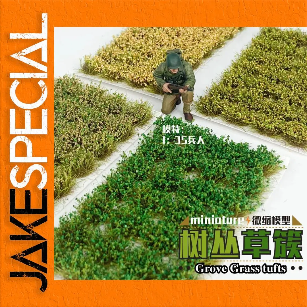 10mm Grass Tufts for Dioramas, Set of 28 1 10mm Grass Tufts for Dioramas, Set of 28