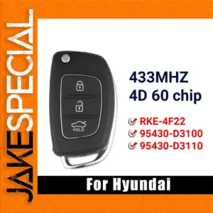 Folding Remote Key for Hyundai Models 433MHz