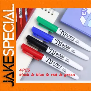 Set of 4 Fine-Point Permanent Marker Pens