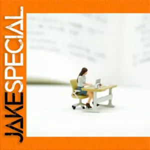 1/64 Scale Miniature Figure at Modern Desk