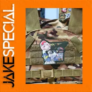 Anime Girl Fabric Patch with Hook and Loop