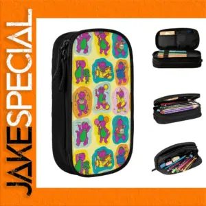Dinosaur Pencil Case with Zipper Closure