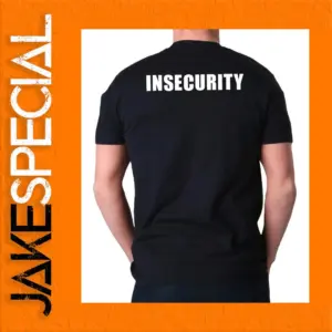 Insecurity Bold Print Black T-Shirt for Men
