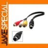 4-Pin S-Video Male to 3 RCA Female Adapter