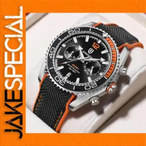 Men's Quartz Chronograph Watch with Silicone Band
