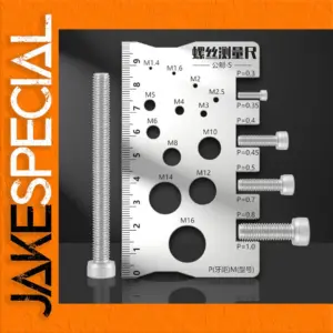 Multifunctional Bolt Thread Gauge 0-80mm 304 Steel
