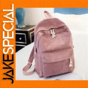 Stylish Lightweight Corduroy Backpack for Daily Use