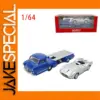 1/64 Scale Blue Truck and Silver Racing Car Set