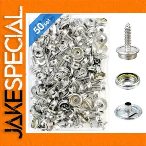 50 Set Stainless Steel Snap Fastener Kit