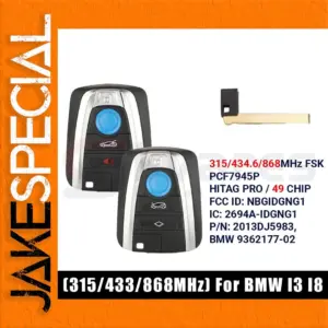 BMW I3 I8 Smart Remote Key Fob 2014-2018