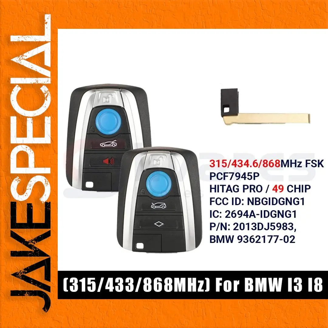 BMW I3 I8 Smart Remote Key Fob 2014-2018 1 BMW I3 I8 Smart Remote Key Fob 2014-2018