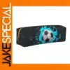 Soccer Ball-Themed Pencil Case with Gold Zipper