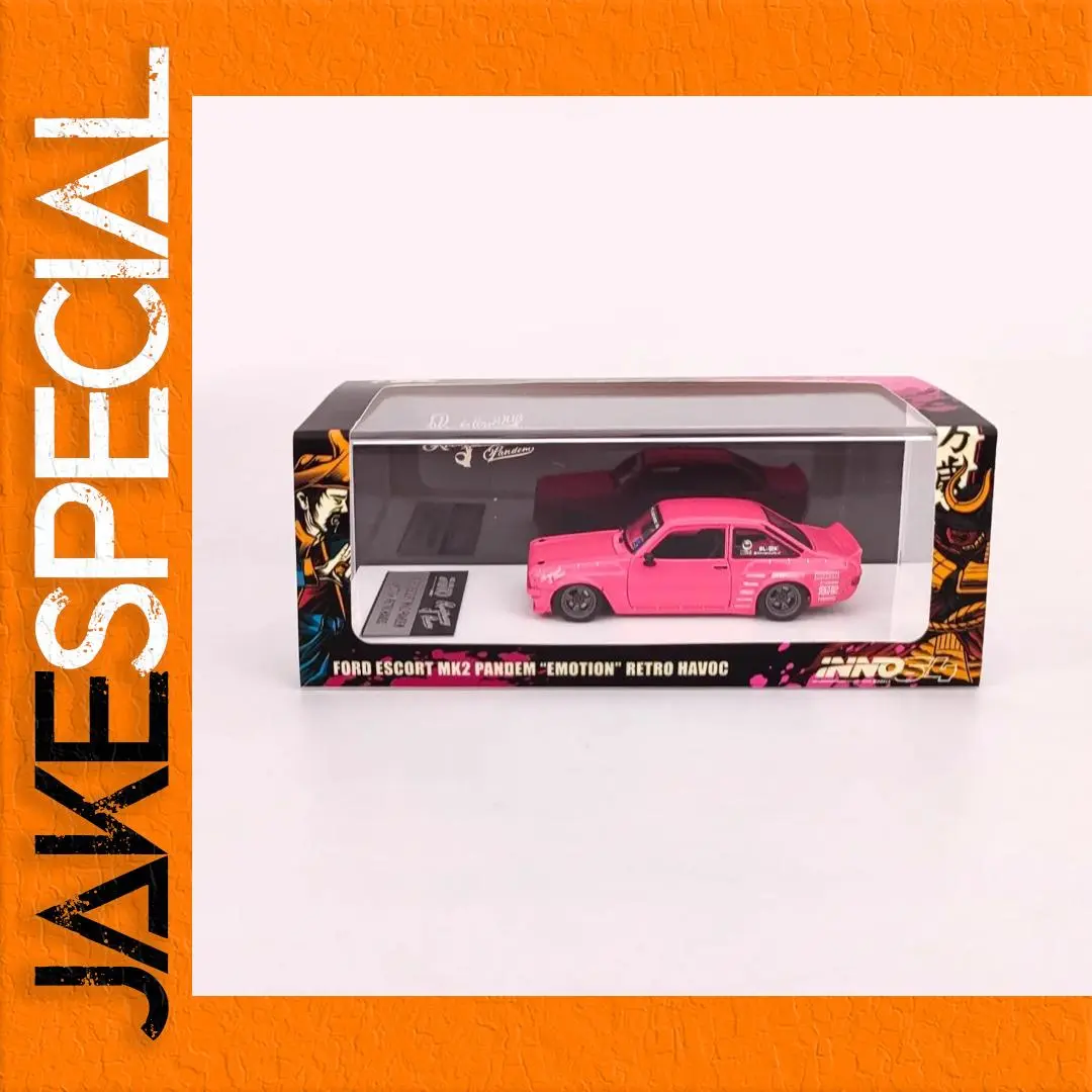 1:64 Scale Ford Escort MK2 Pink Model Car 1 1:64 Scale Ford Escort MK2 Pink Model Car