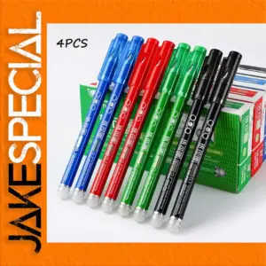 Set of 4 Vibrant Heat Erasable Gel Pens