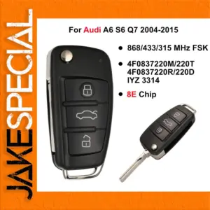 Vehicle Remote Key Fob for A6, S6, Q7 2004-2015