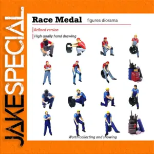 RM 1/64 Miniature Automobile Repairman Figure