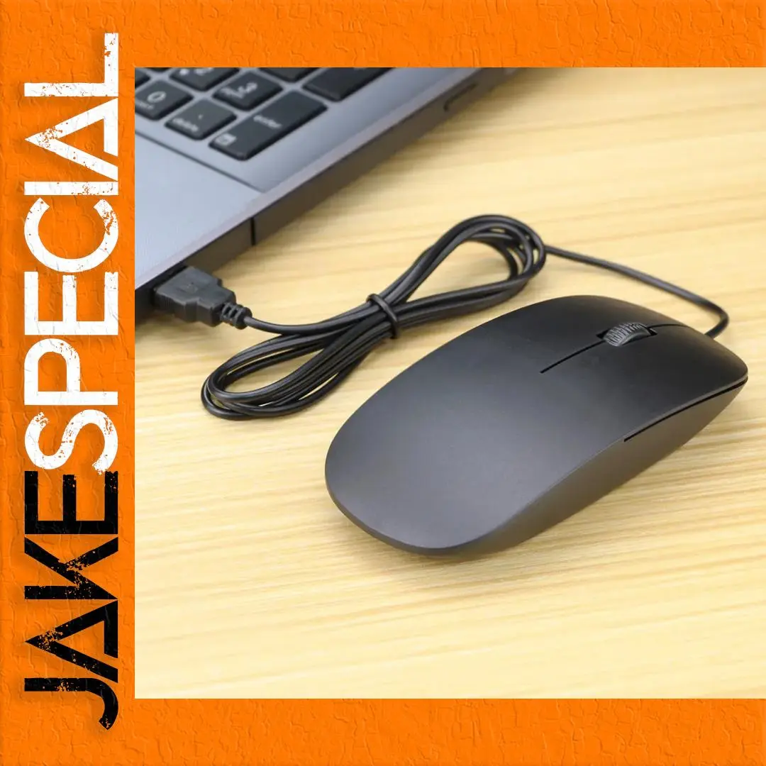 Ultra-Thin USB Wired Mouse 1200 DPI Black 1 Ultra-Thin USB Wired Mouse 1200 DPI Black