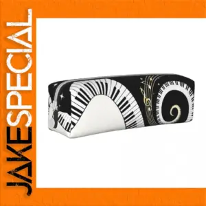 Piano Keyboard Design Leather Pencil Case