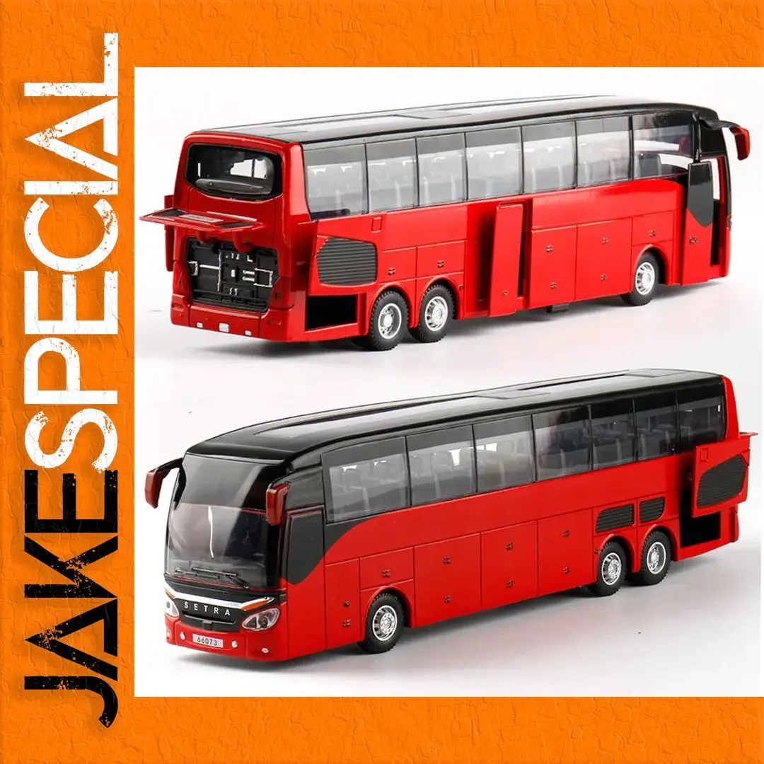 1:32 Scale Alloy Red Double-Decker Bus Model 1 1:32 Scale Alloy Red Double-Decker Bus Model