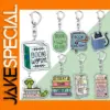 Funny Book Worms Acrylic Keychain